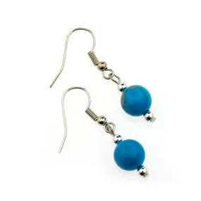 Turquoise Howlite MCB 8mm Earring