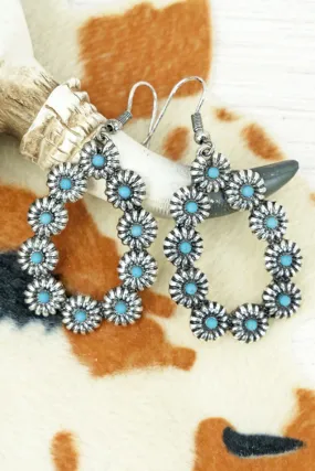 Turquoise Meadowmist Teardrop Earrings