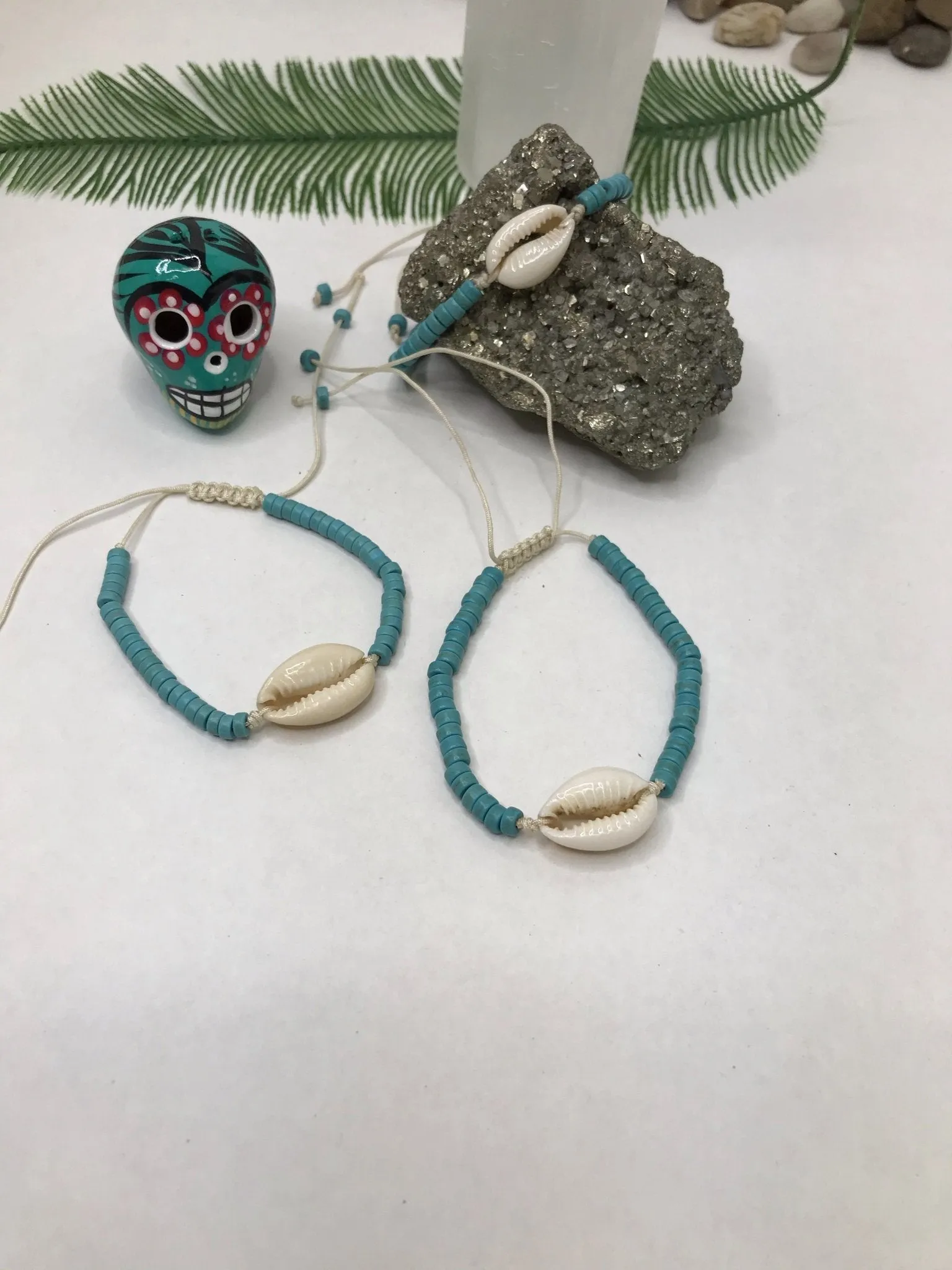 Turquoise Shell String Boho Bracelet  Friendship Bracelet Good Vibe Bracelet StackIng Bracelet Beach Boho  Summer Bracelt