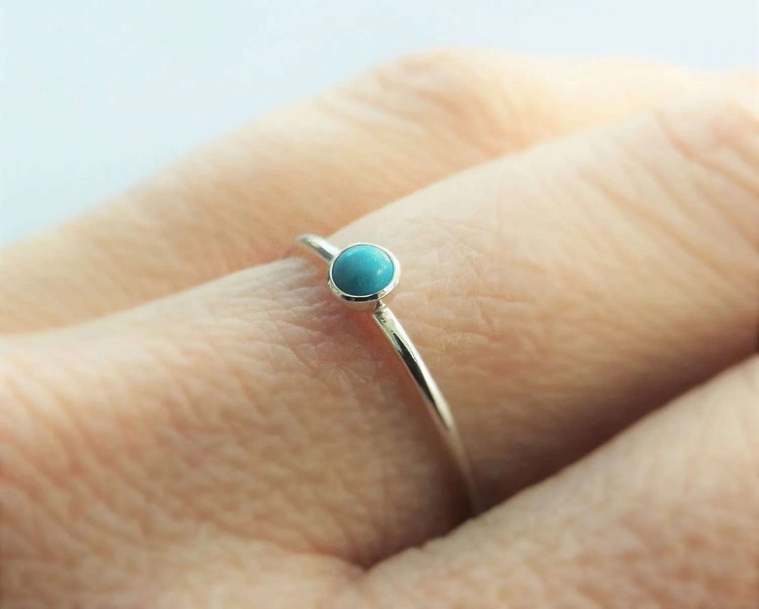 Turquoise Stacking Ring, Turquoise  Ring, Natural Gemstone Ring, Turquoise, Turquoise Jewelry, Gemstone Stacking Ring, Real Gemstone, Gift