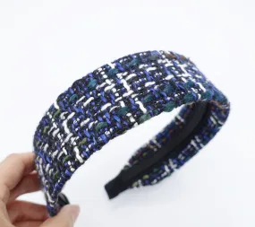 tweed headband plain basic style hairband women hair accessory