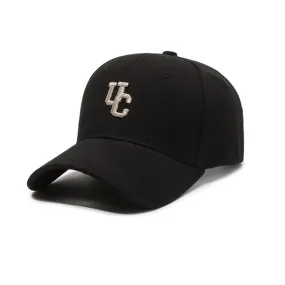 UC Embroidery Black Adjustable Baseball Cap UC刺繡黑色可調節棒球帽 KCHT2390a