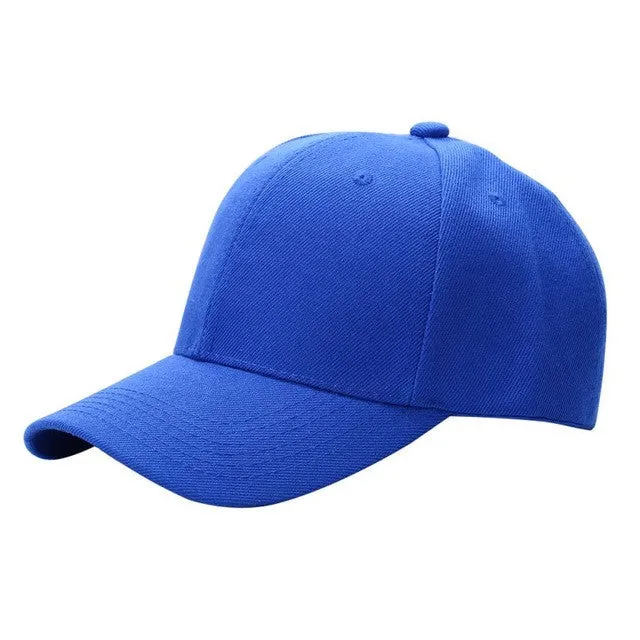 Unisex Curved Visor Baseball Cap - Solid Color - Cotton