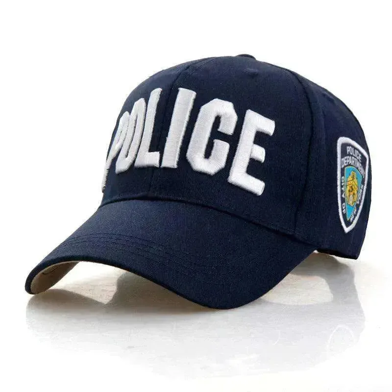 Unisex Spring And Summer Adjustable Letters Police Cap