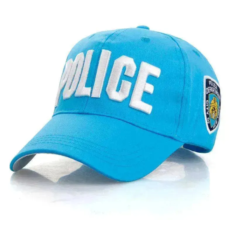 Unisex Spring And Summer Adjustable Letters Police Cap