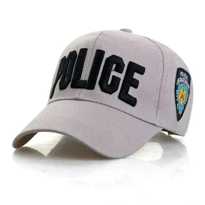 Unisex Spring And Summer Adjustable Letters Police Cap