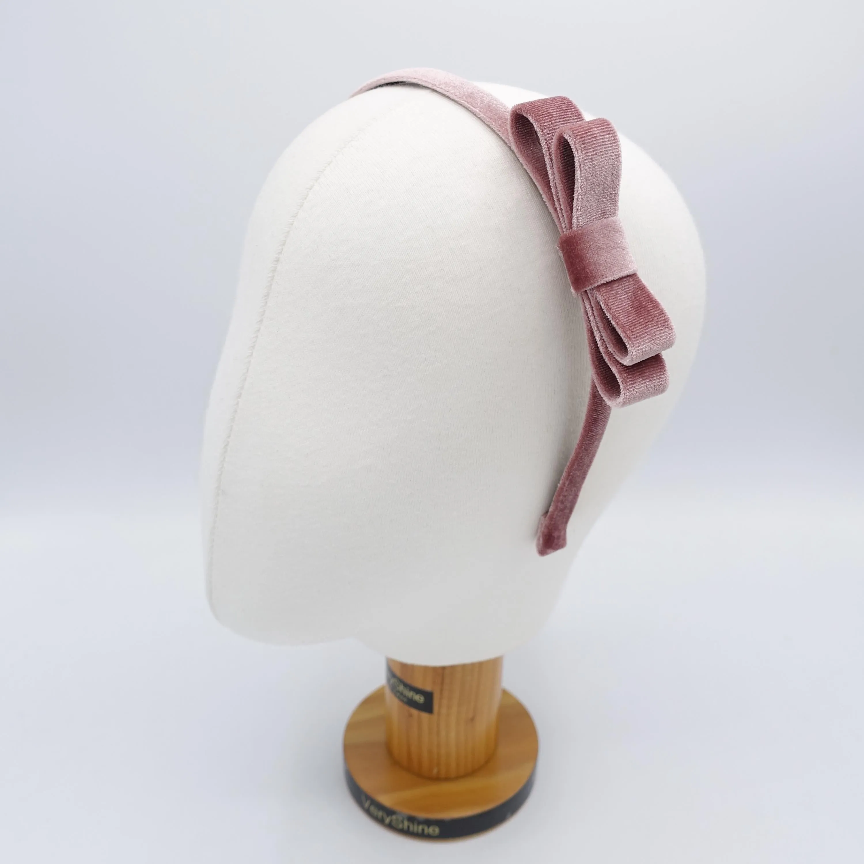 velvet bow headband, simple headband for women