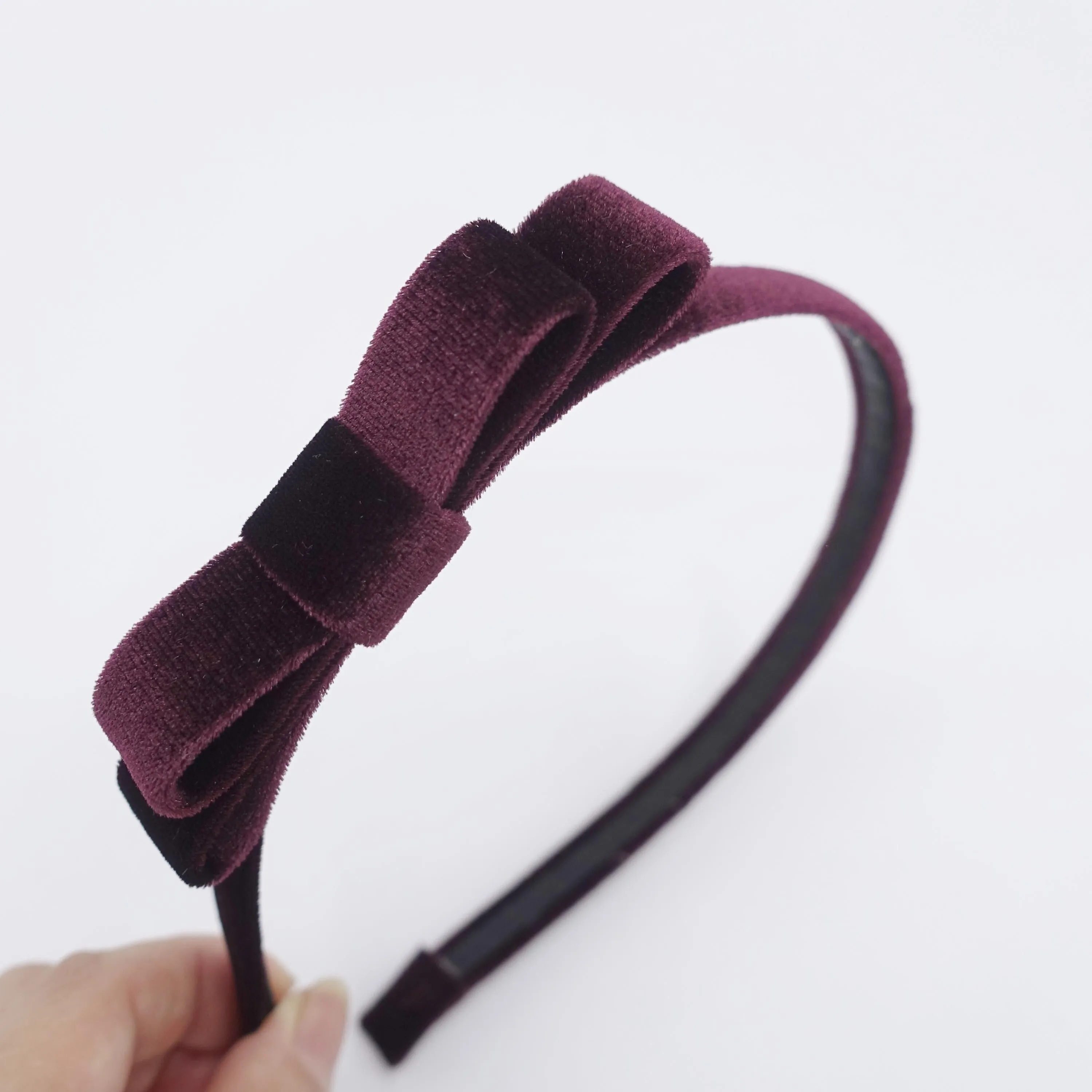 velvet bow headband, simple headband for women