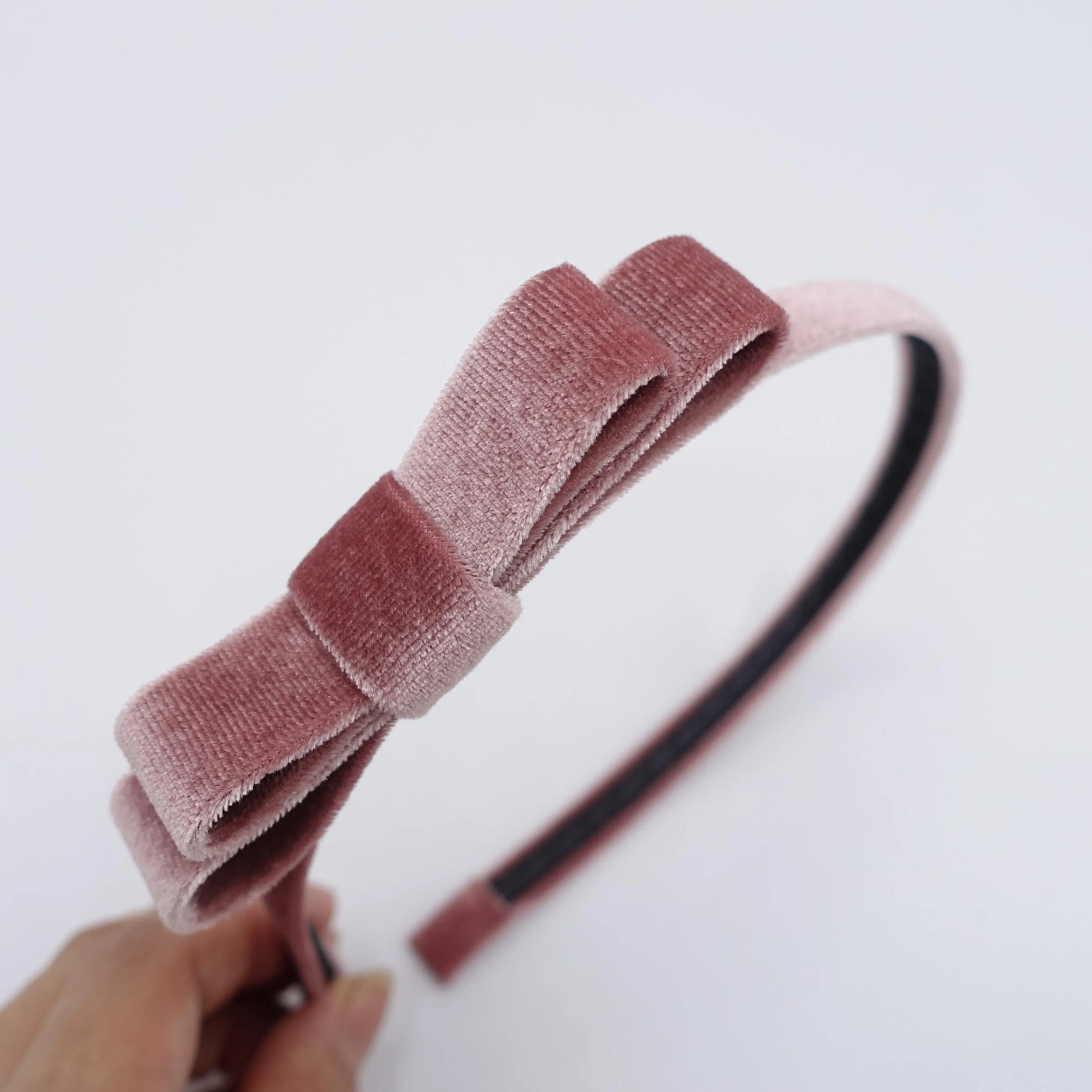 velvet bow headband, simple headband for women