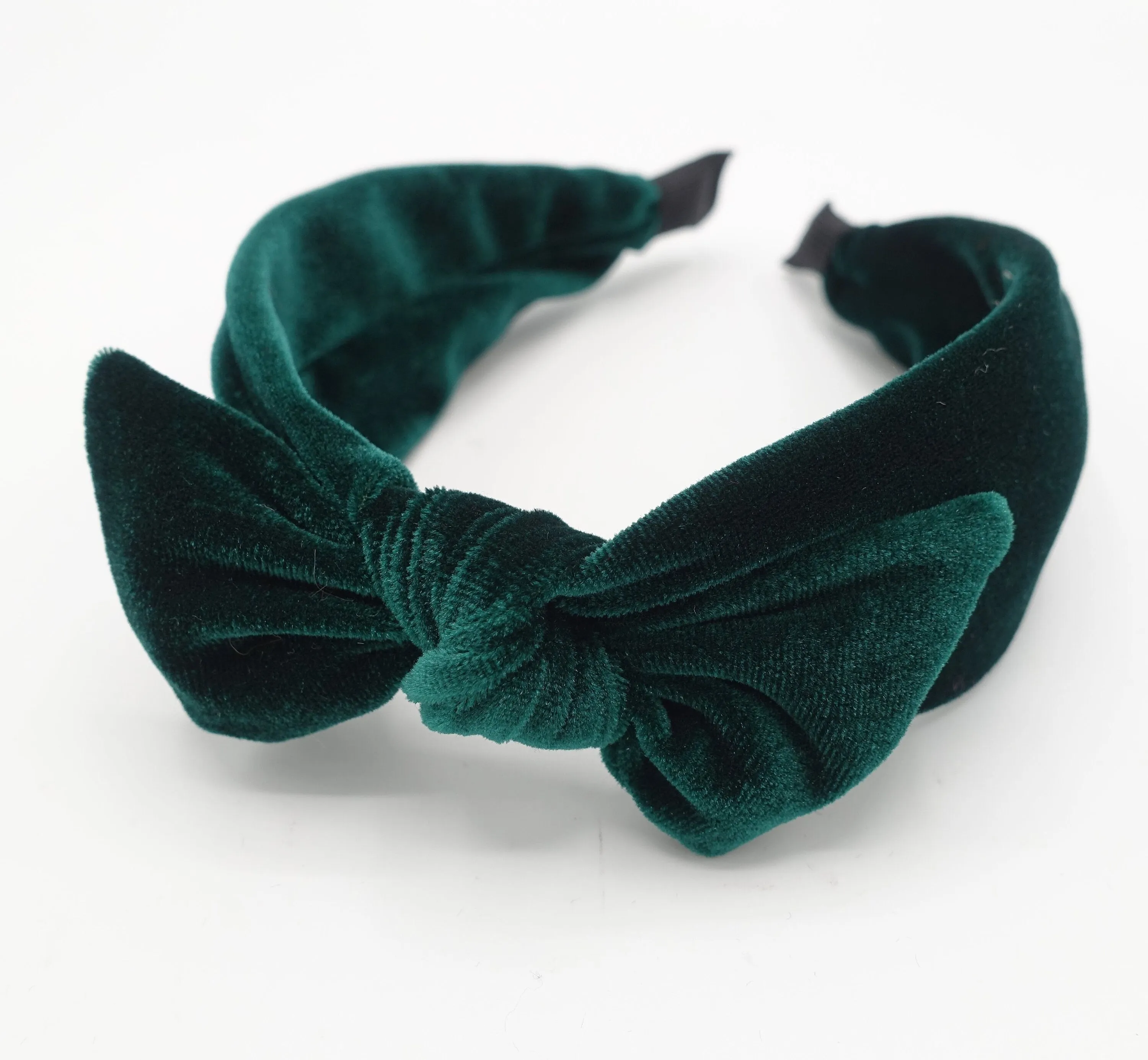 velvet bow knot headband wired headband woman hair accessory