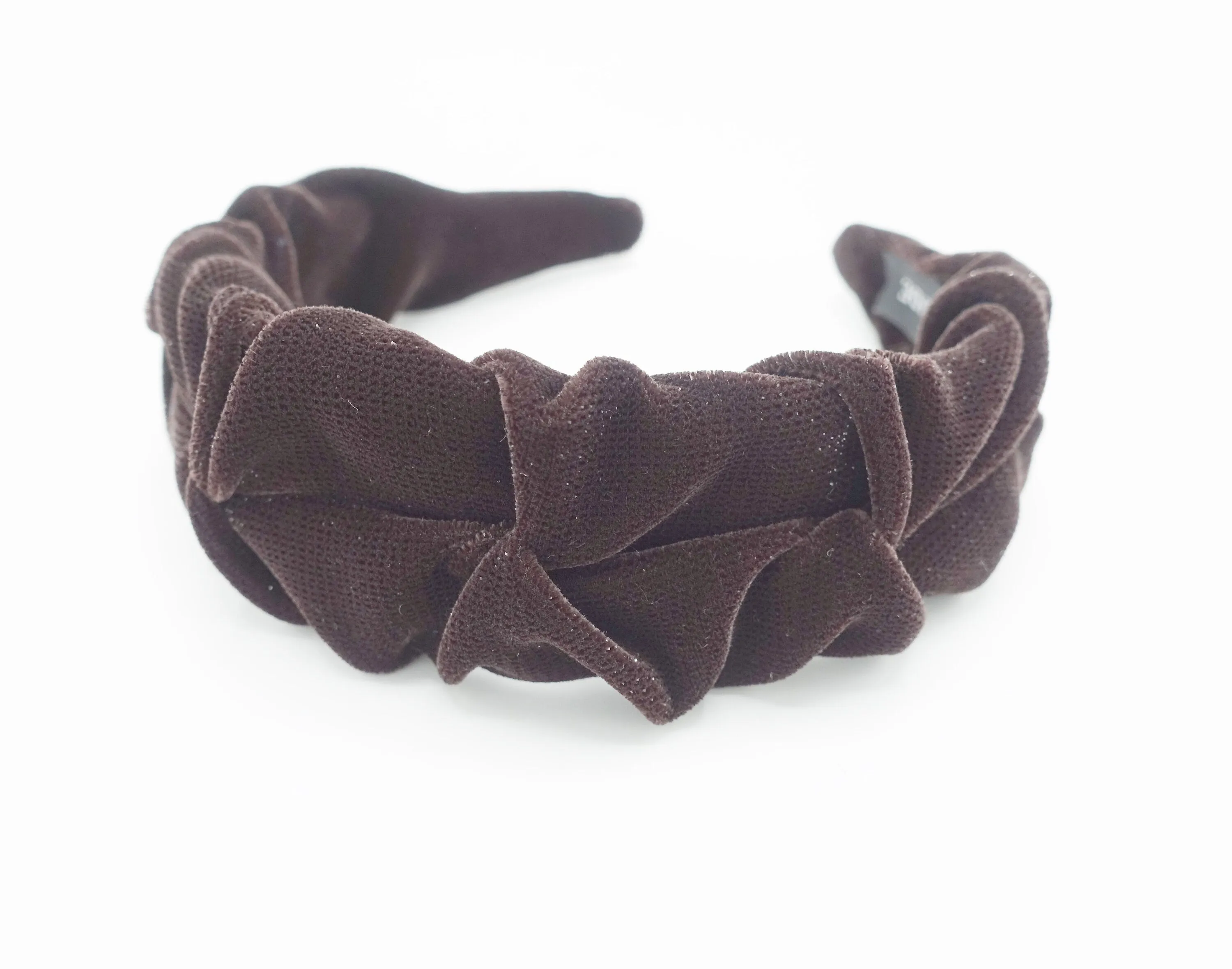 velvet headband, twist pleated headband, stylish Fall Winter fashion hairband for women