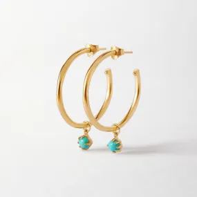 Victoria Riviera Turquoise Hoop Earrings