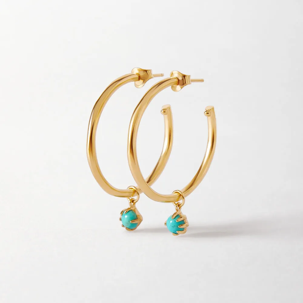 Victoria Riviera Turquoise Hoop Earrings