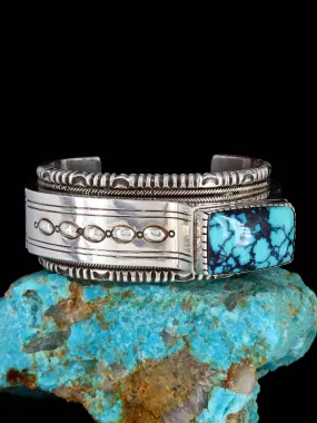 Vintage Estate Cloud Mountain Turquoise Sterling Cuff Bracelet