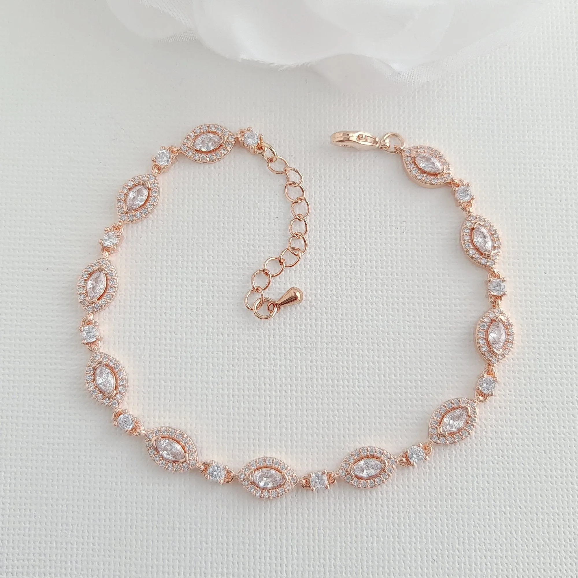 Wedding Gold Bracelet for Bride- Abby