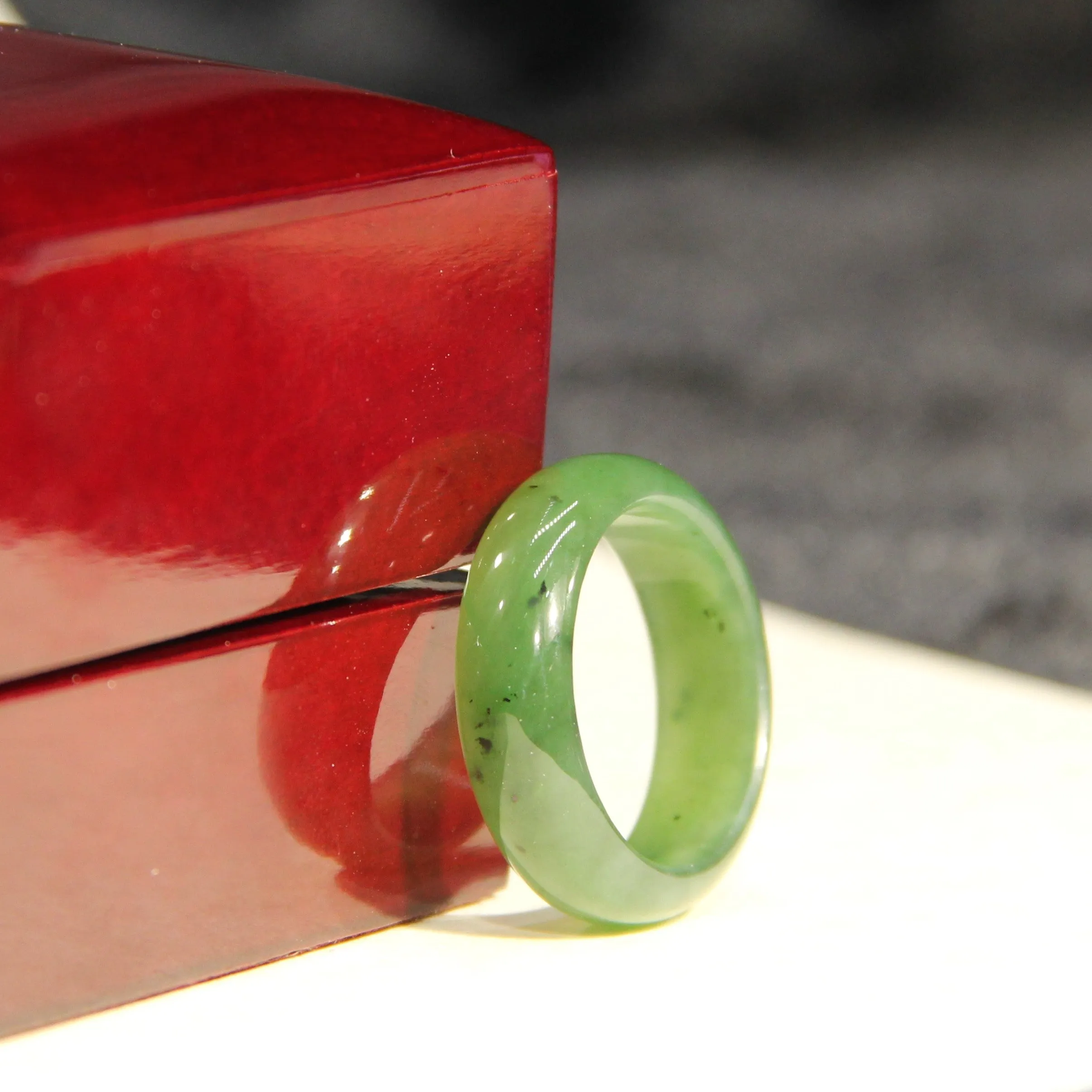 Wide Band Jade Ring #2318