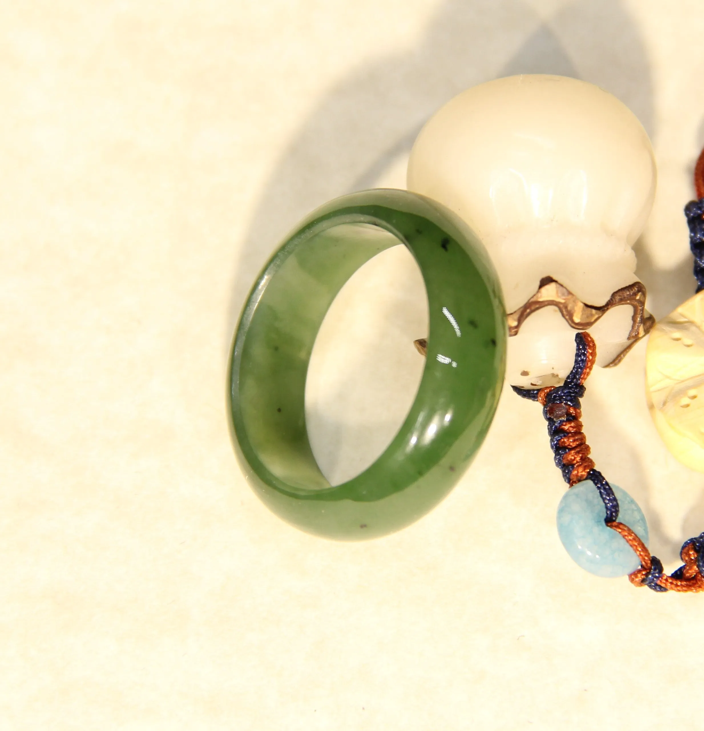 Wide Band Jade Ring #2318