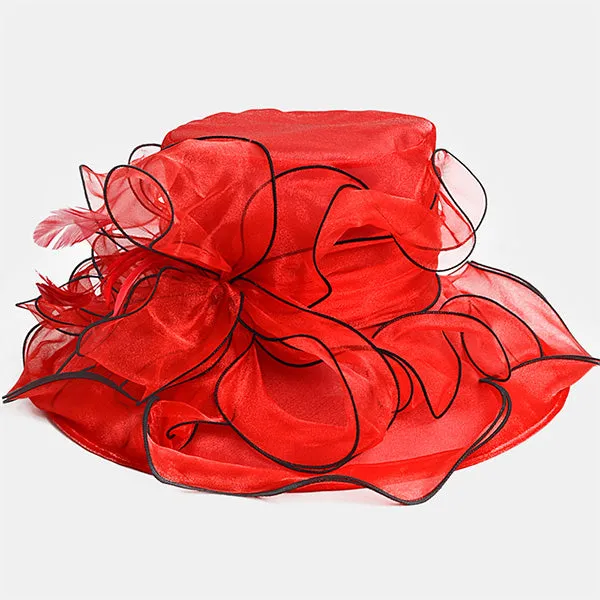 Women Kentucky Derby Church Organza Hat S056