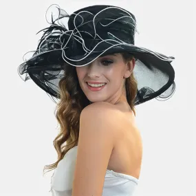 Women Kentucky Derby Church Organza Hat S056