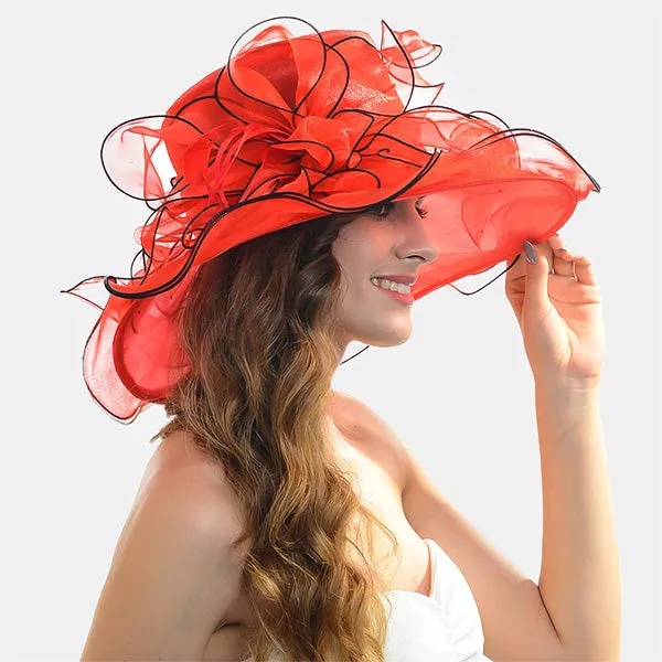 Women Kentucky Derby Church Organza Hat S056