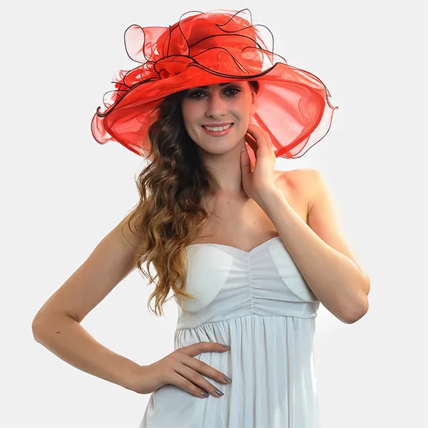 Women Kentucky Derby Church Organza Hat S056