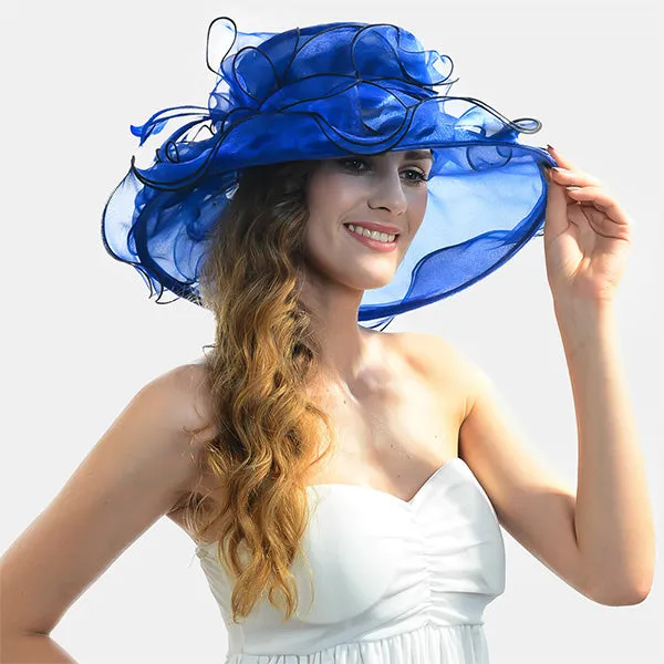 Women Kentucky Derby Church Organza Hat S056