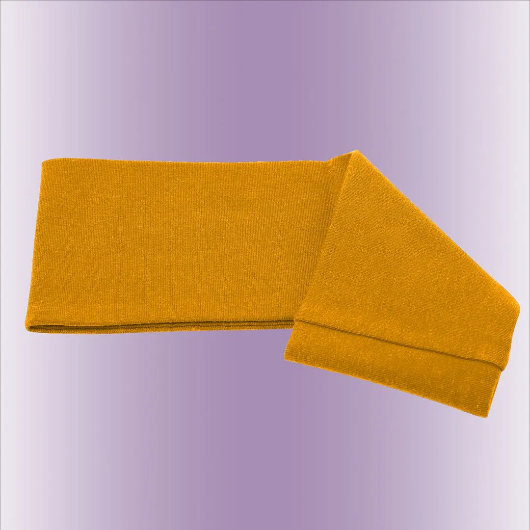 Women's Headbands Cotton Jersey 3" Wide Yoga Fitness Fashion Made in the USA Mustard