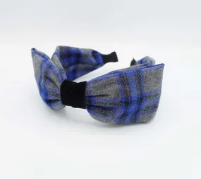 woolen plaid headband bow hairband black velvet wrap headband for women