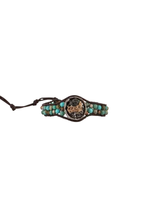 Wrapped To Wear Double Beaded Turquoise Bracelet