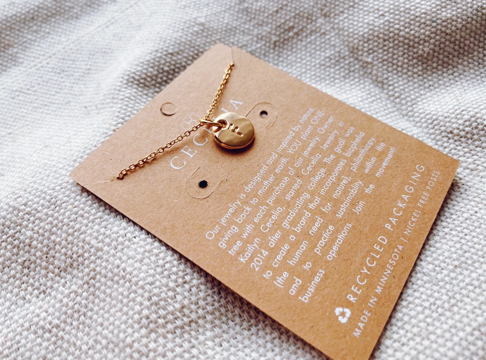 Written In Gold Initial Charm Necklace