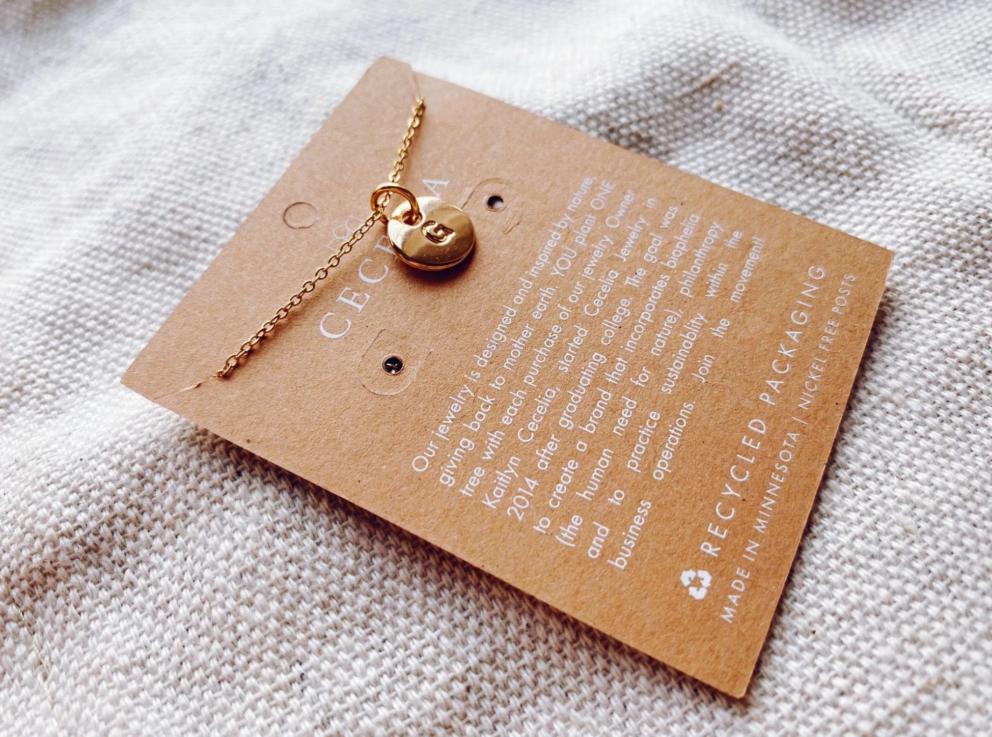 Written In Gold Initial Charm Necklace