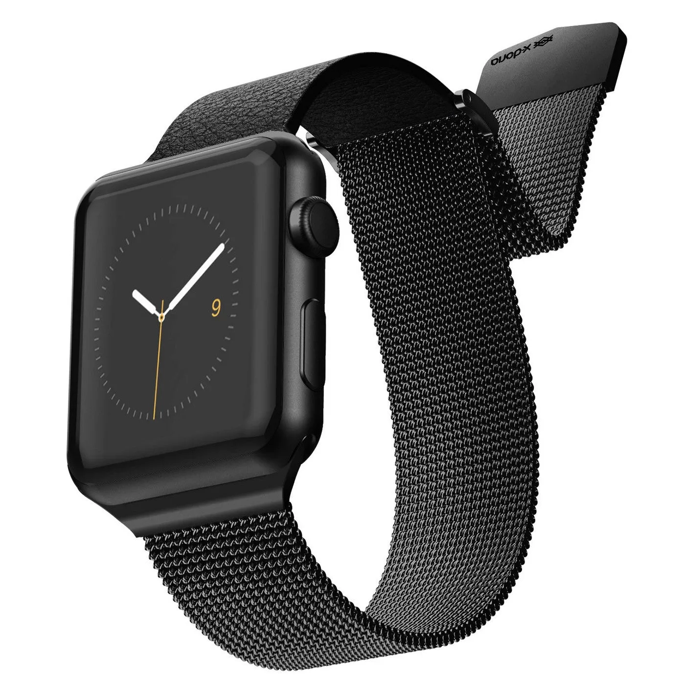 X-Doria Hybrid Mesh Genuine Leather   Stainless Steel Band for Apple Watch