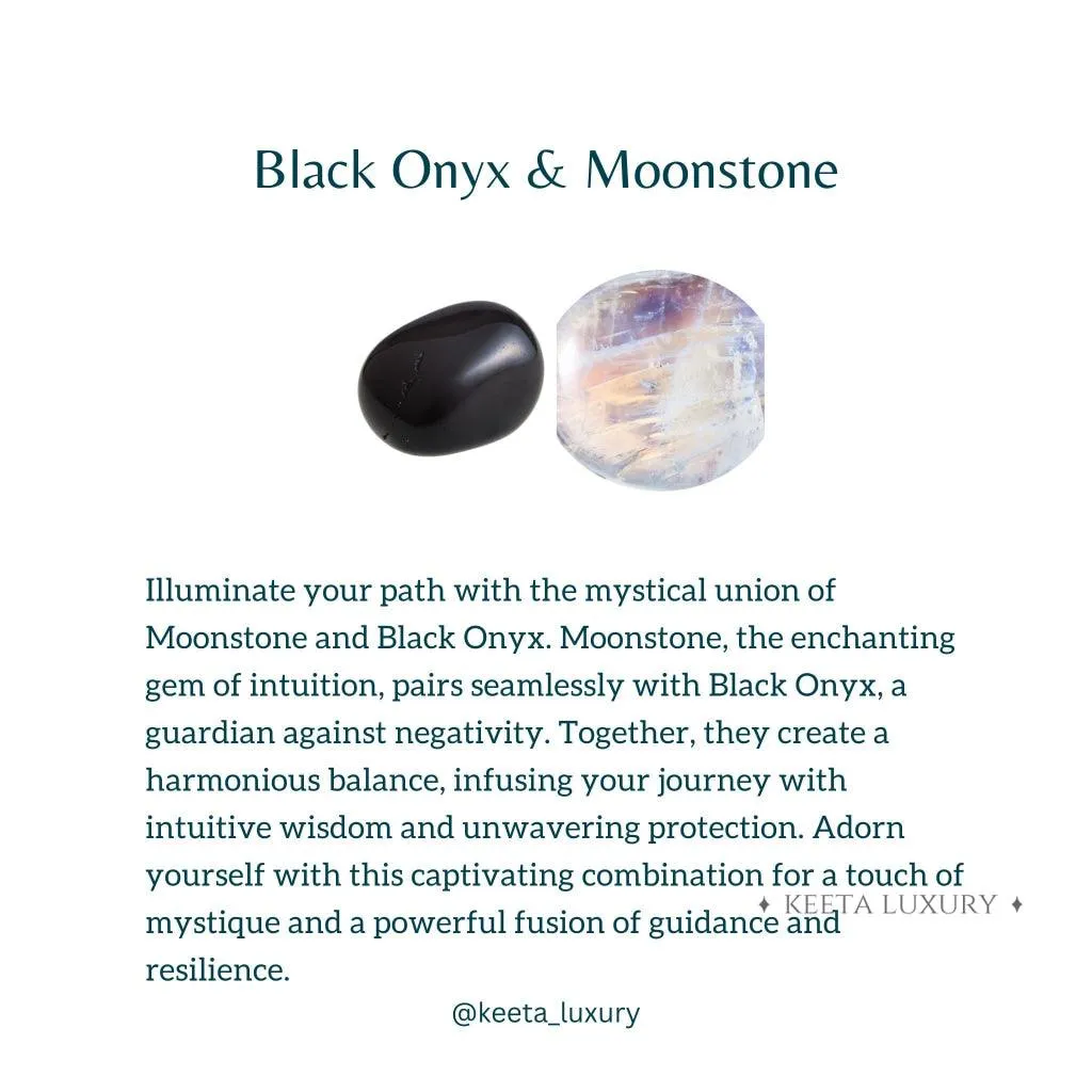 Yin & Yang - Moonstone & Black Onyx Bracelets