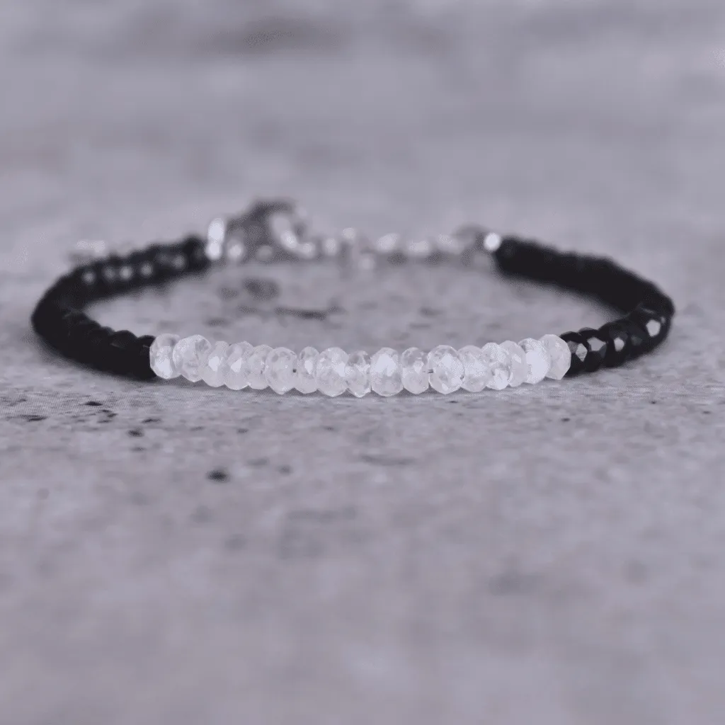 Yin & Yang - Moonstone & Black Onyx Bracelets