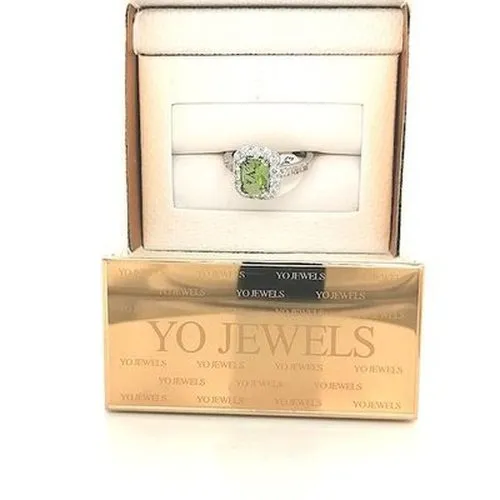 Yo Jewels Peridot CZ Silver Ring