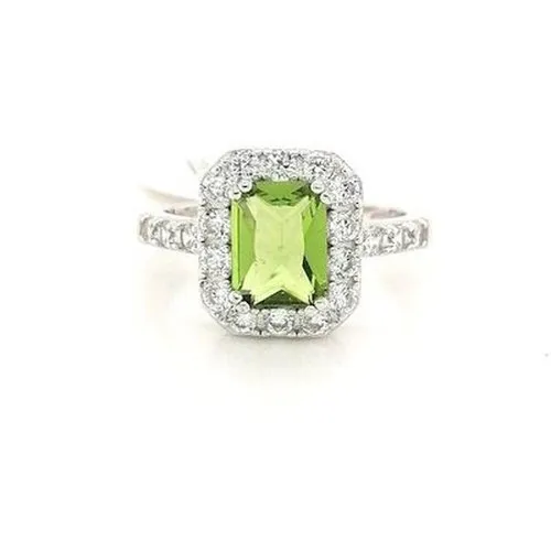 Yo Jewels Peridot CZ Silver Ring