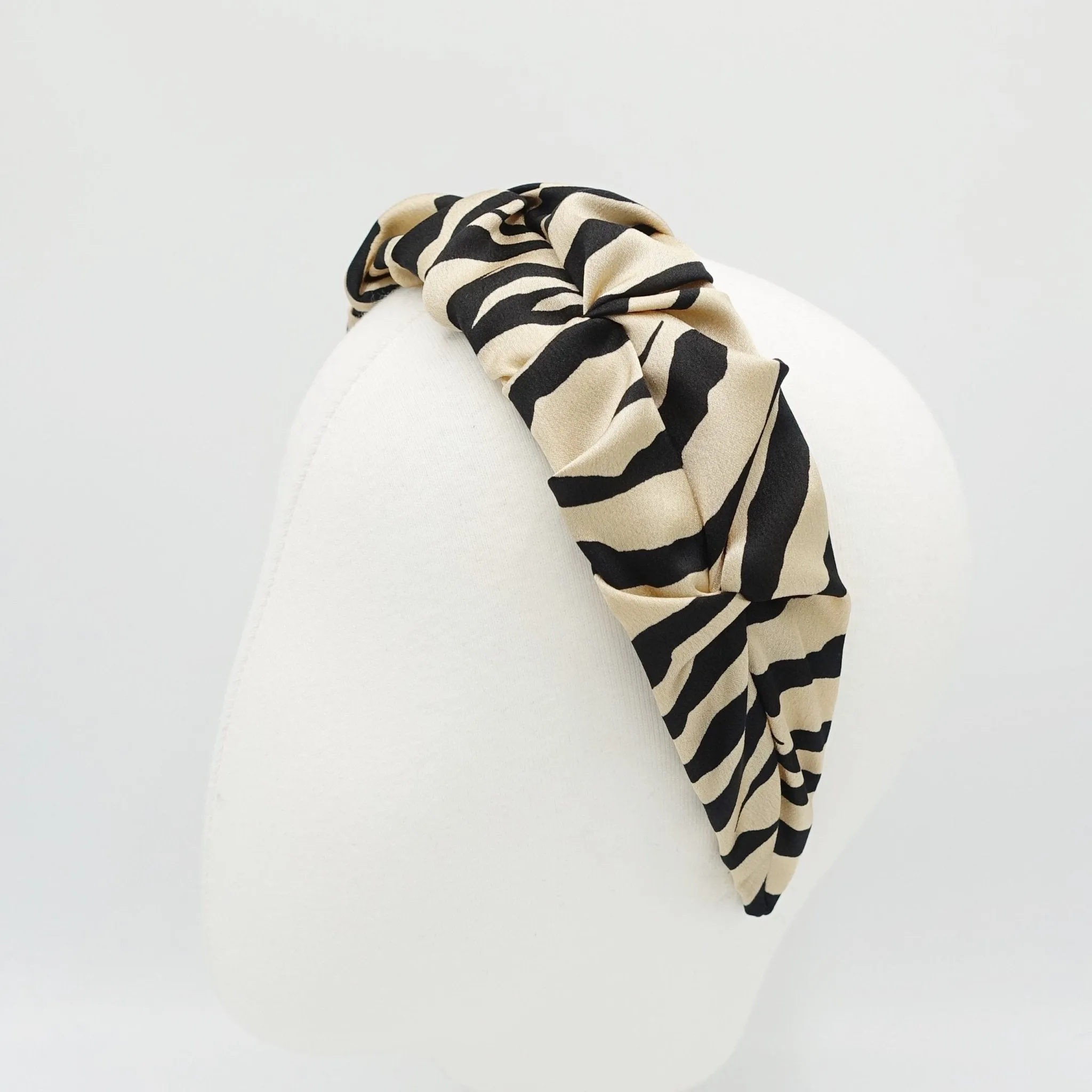 zebra satin twisted wave headband stylish hairband women hair accessory