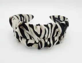 zebra satin twisted wave headband stylish hairband women hair accessory