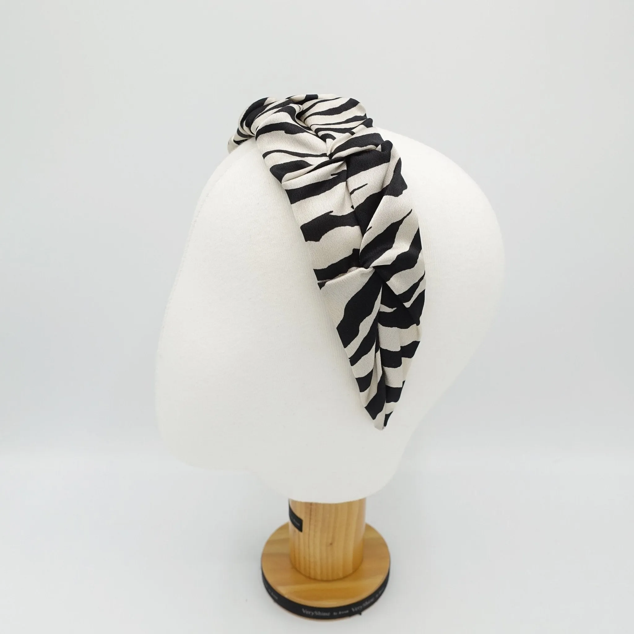 zebra satin twisted wave headband stylish hairband women hair accessory