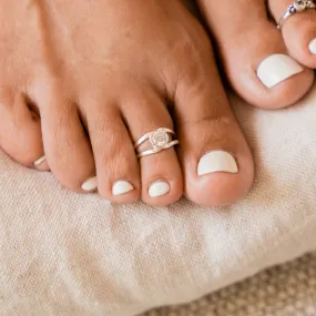 Zirconia Shimmer Toe Ring